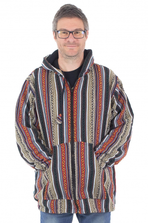 Jacheta unisex gheri din bumbac si polar - Rosu [1]