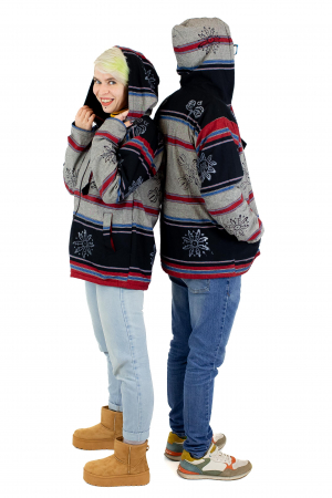 Jacheta unisex shyama din bumbac si polar - Gri [3]