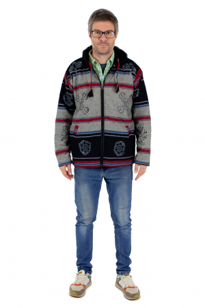 Jacheta unisex shyama din bumbac si polar - Gri [7]