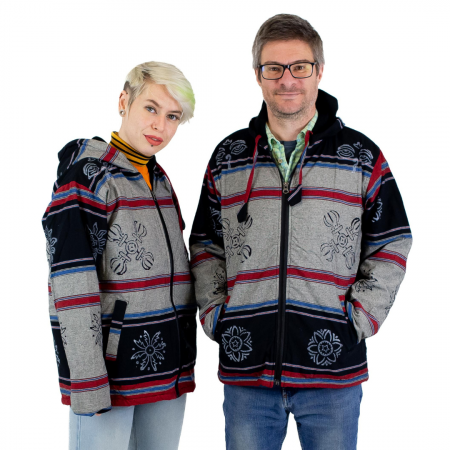 ÎMBRĂCĂMINTE - Jacheta unisex shyama din bumbac si polar - Gri