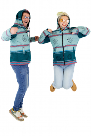 Jacheta unisex shyama din bumbac si polar - Menta [9]
