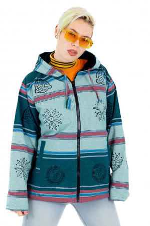 Jacheta unisex shyama din bumbac si polar - Menta [1]