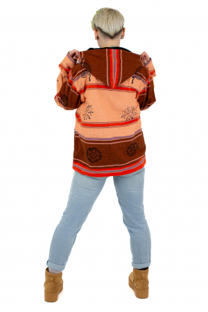 Jacheta unisex shyama din bumbac si polar - Somon [5]