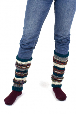 Jambiere din lana captusite cu polar - Verde [0]