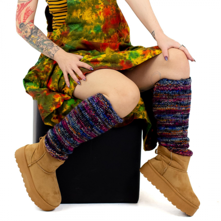 Jambiere din lana - Mov [0]