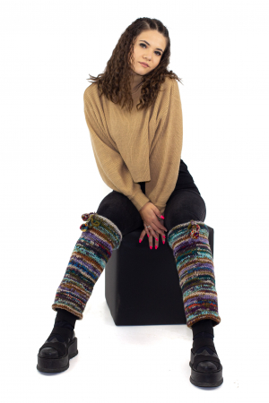 Jambiere din lana - Nuante de mov [2]