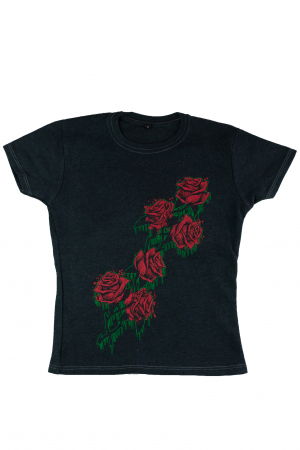 Tricou gri - Roses [0]