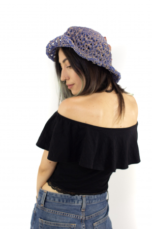 Palarie din 100% canepa in doua culori - Albastru si Galben [1]