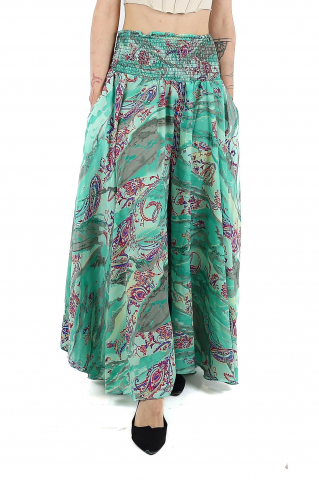 Pantaloni boho cu croi larg din material fluid - Model 3 [0]