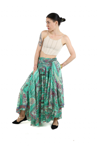 Pantaloni boho cu croi larg din material fluid - Model 3 [2]