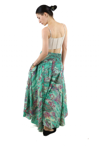 Pantaloni boho cu croi larg din material fluid - Model 3 [3]