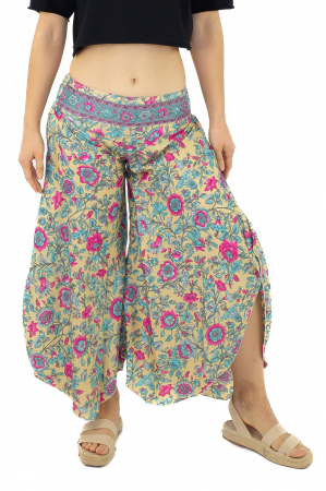 Pantaloni - Pantaloni Petal Tips din material fluid - Model 3