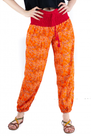 Pantaloni cu print - Grapefruit