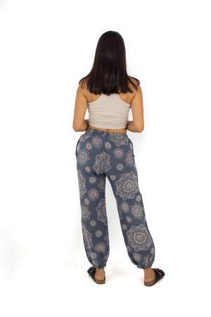 Pantaloni cu print Mandala - Petrol [3]