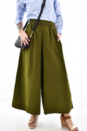 Pantaloni Culottes - Verde [0]