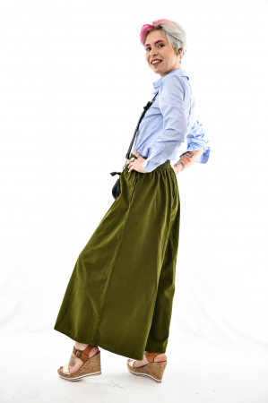 Pantaloni Culottes - Verde [4]