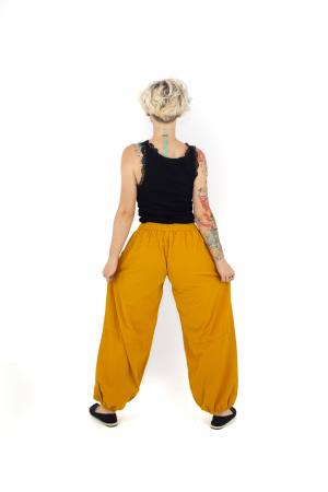 Pantaloni din bumbac cu doua buzunare - Khaki [3]