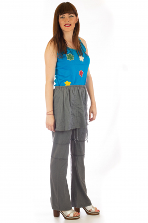 Pantaloni din bumbac cu fusta - Gri [3]