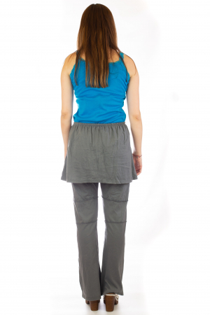 Pantaloni din bumbac cu fusta - Gri [4]