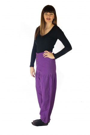 Pantaloni din bumbac - Mov [2]