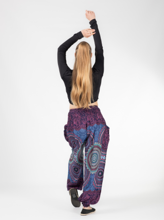 Pantaloni Jasmine cu print mandala și motive florale [4]