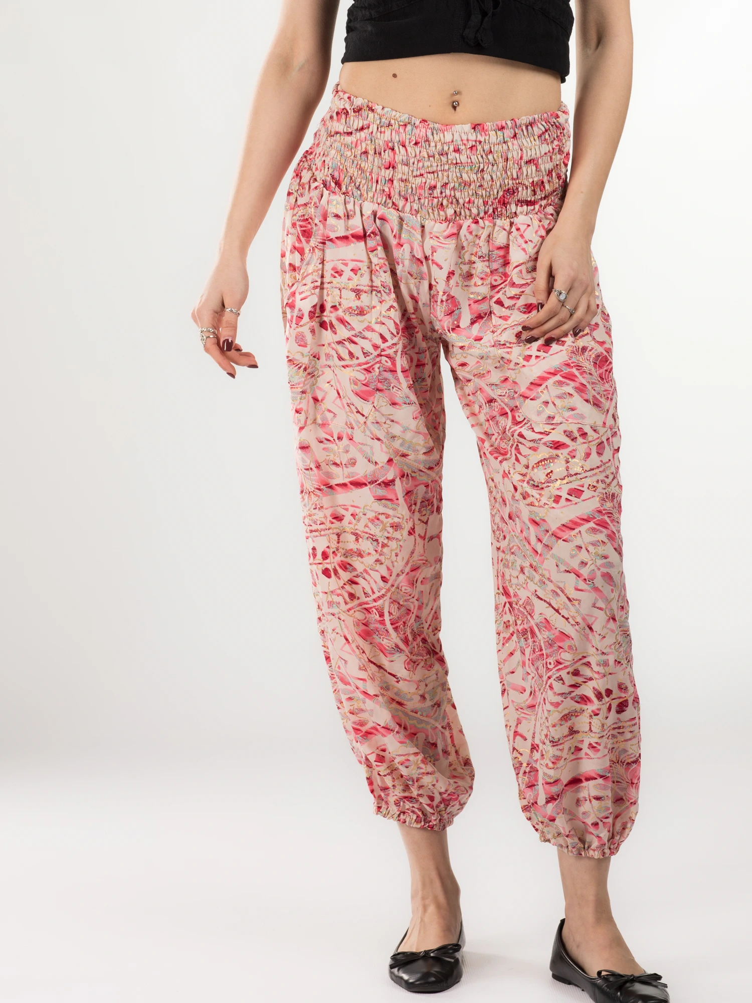 Primavara 2026 - Pantaloni Jasmine din material fluid - Model 2