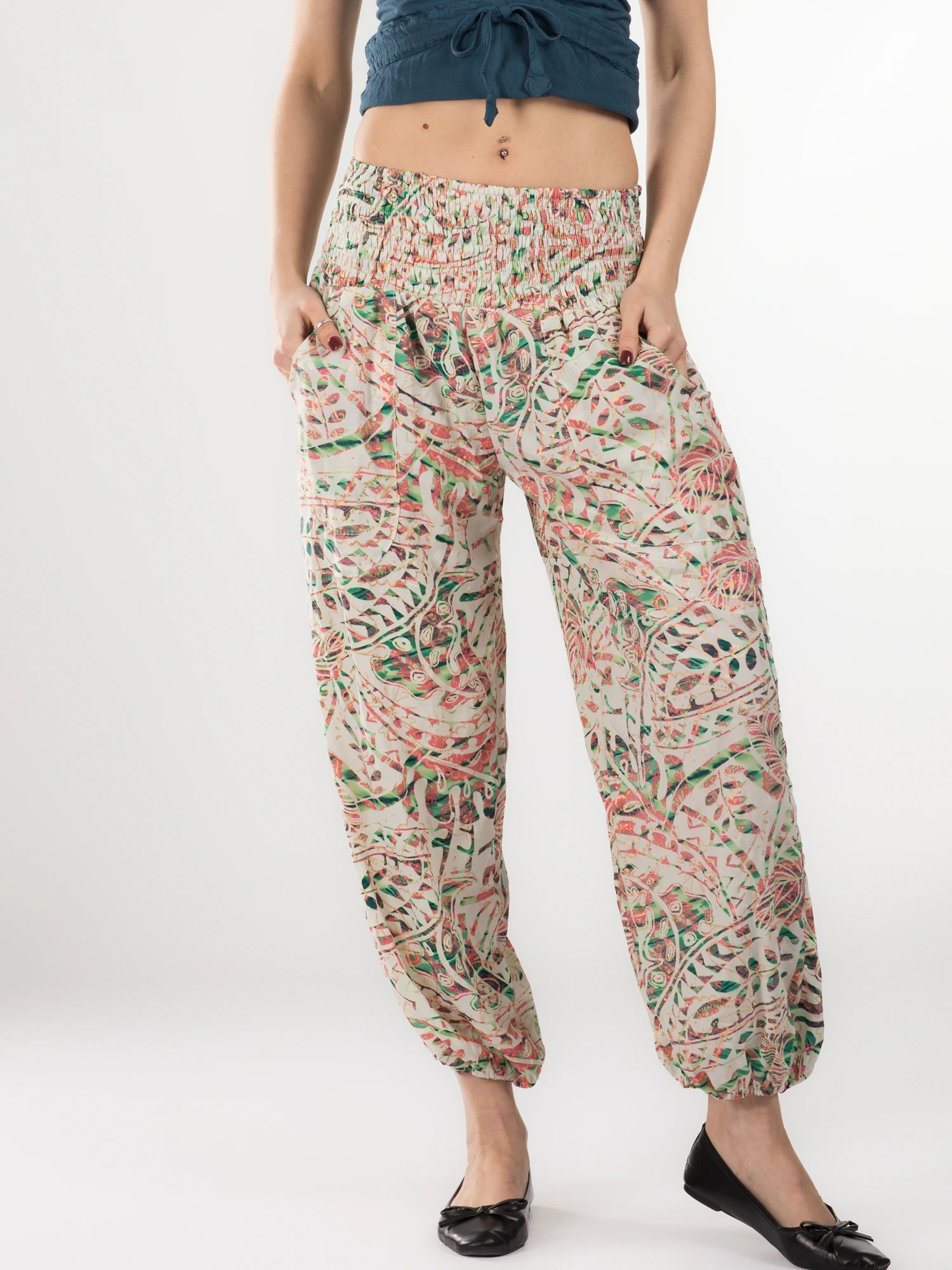 Primavara 2026 - Pantaloni Jasmine din material fluid - Model 4