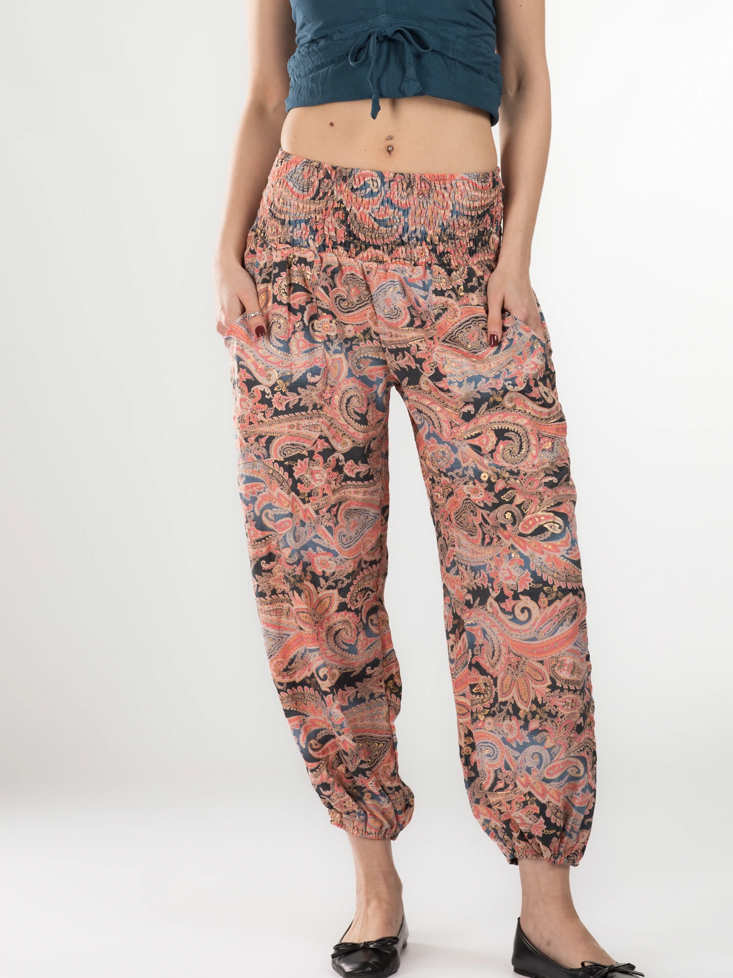 Primavara 2026 - Pantaloni Jasmine din material fluid - Model 5