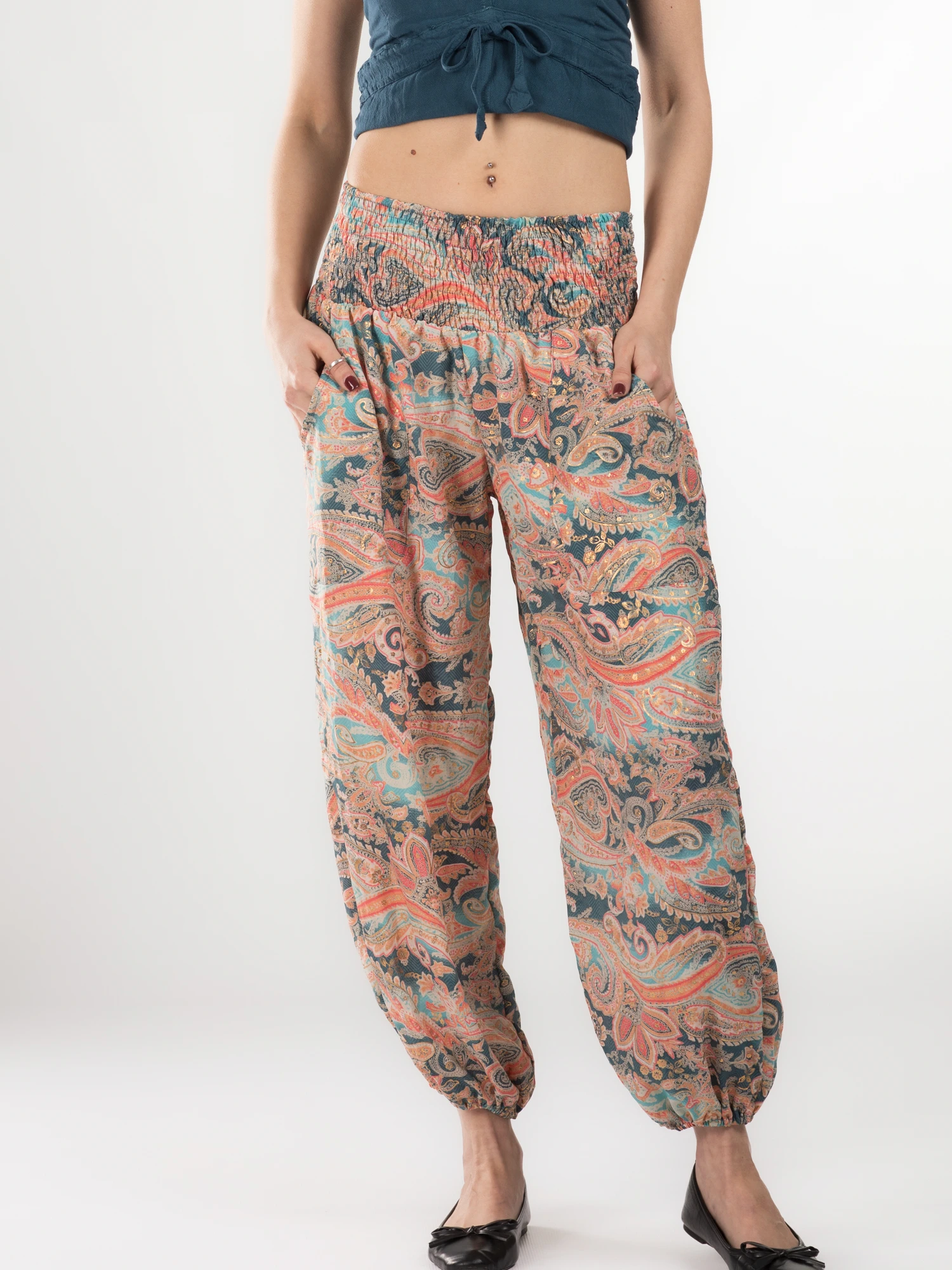 Primavara 2026 - Pantaloni Jasmine din material fluid - Model 7