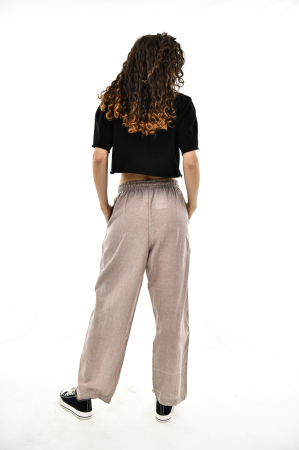 Pantaloni lejeri cu croi drept - Bej [4]