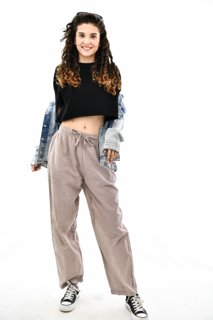 Pantaloni lejeri cu croi drept - Bej [2]