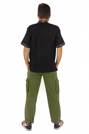 Pantaloni lejeri din bumbac tip cargo - KHAKI [3]