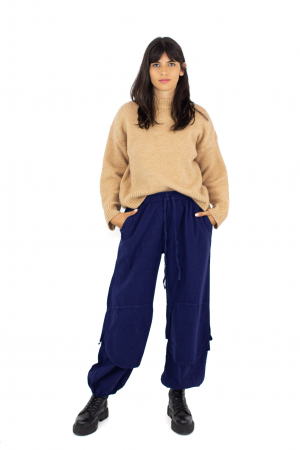 Pantaloni lejeri intr-o culoare - Rosu [1]