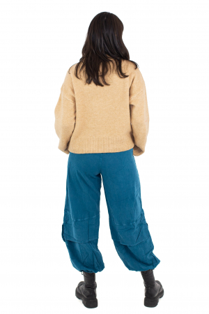 Pantaloni lejeri intr-o culoare - Rosu [3]