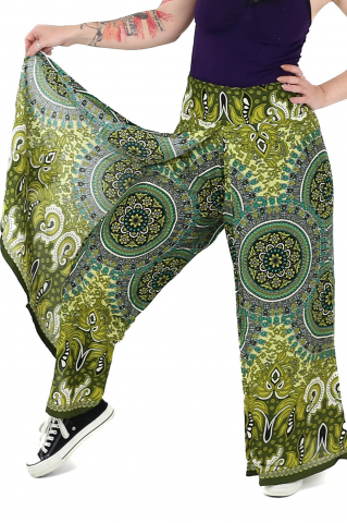 Pantaloni palazzo petrecuti - Verde [0]