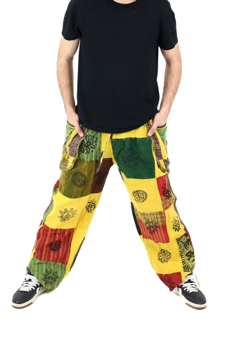 ÎMBRĂCĂMINTE - Pantaloni Patch unicat cu buzunare supradimensionate - Model 23