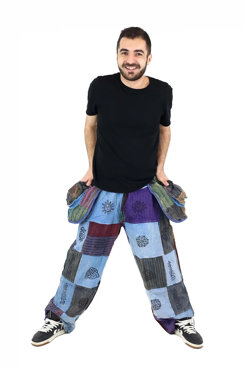 Pantaloni Patch unicat cu buzunare supradimensionate - Surpriză [8]