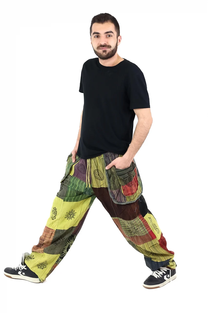 Pantaloni Patch unicat cu buzunare supradimensionate - Surpriză [5]