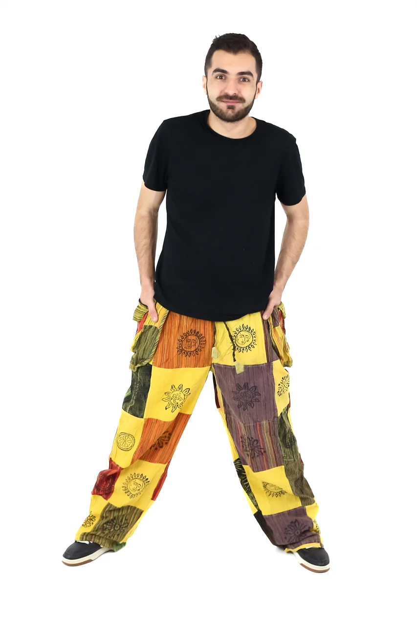 Pantaloni Patch unicat cu buzunare supradimensionate - Surpriză [2]