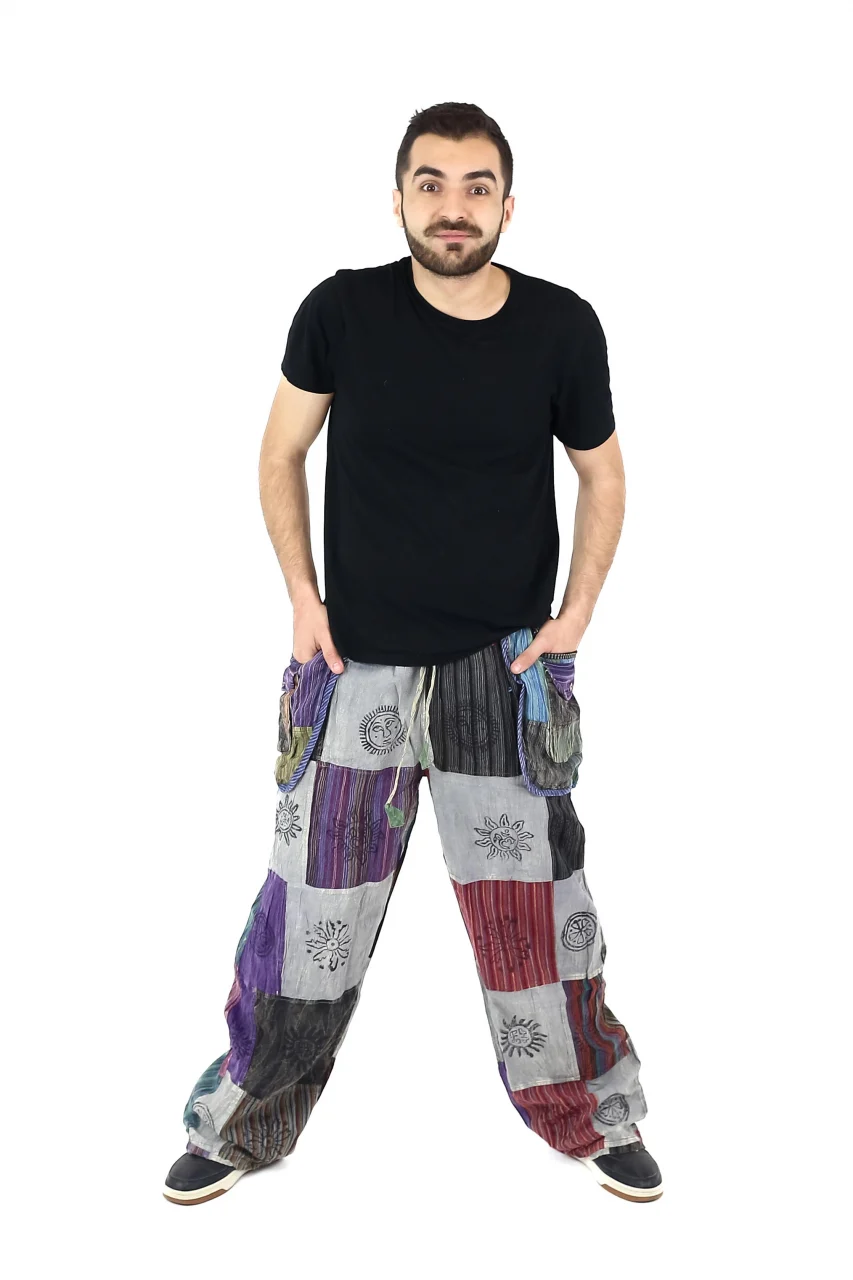 Pantaloni Patch unicat cu buzunare supradimensionate - Surpriză [11]