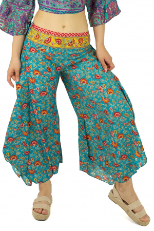 Pantaloni - Pantaloni Petal Tips din material fluid - Model 3