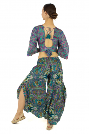 Pantaloni Petal Tips din material fluid - Model 3 [3]