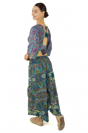Pantaloni Petal Tips din material fluid - Model 3 [4]