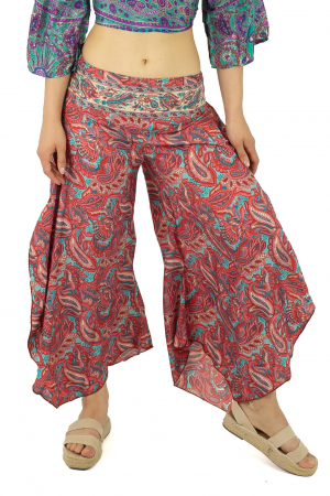 Pantaloni - Pantaloni Petal Tips din material fluid - Model 3
