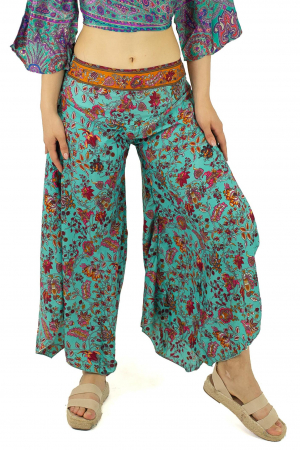 Pantaloni - Pantaloni Petal Tips din material fluid - Model 3