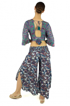 Pantaloni Petal Tips din material fluid - Model 3 [3]