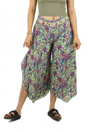 Pantaloni - Pantaloni Petal Tips din material fluid - Model 3