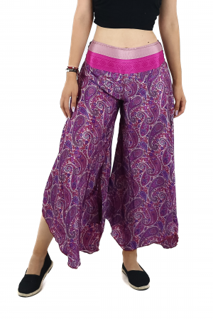 Pantaloni Petal Tips din material fluid - Model 48 [0]