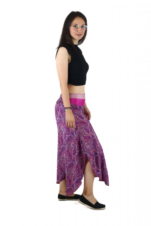 Pantaloni Petal Tips din material fluid - Model 48 [3]