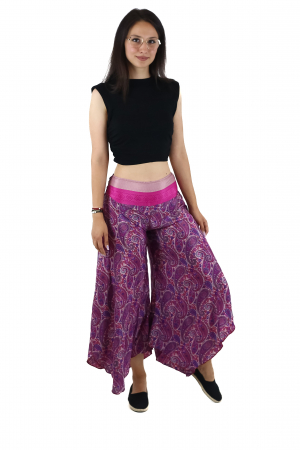 Pantaloni Petal Tips din material fluid - Model 48 [2]